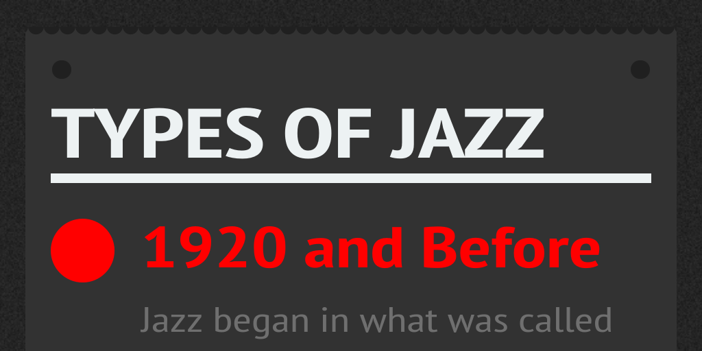 Types of jazz Infogram