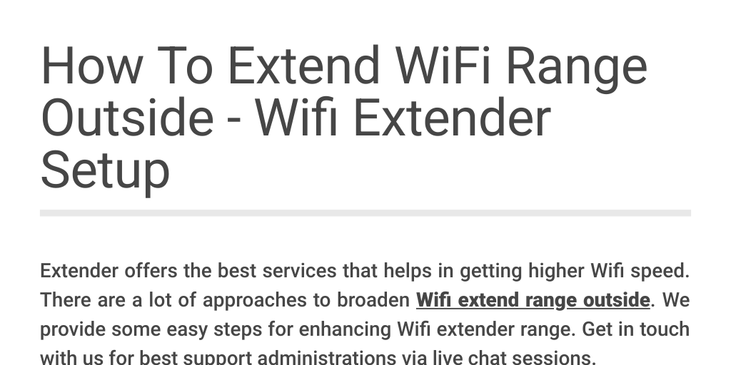 How To Extend Your WiFi Range Outside - Wifi Extender Setup by Wifi ...