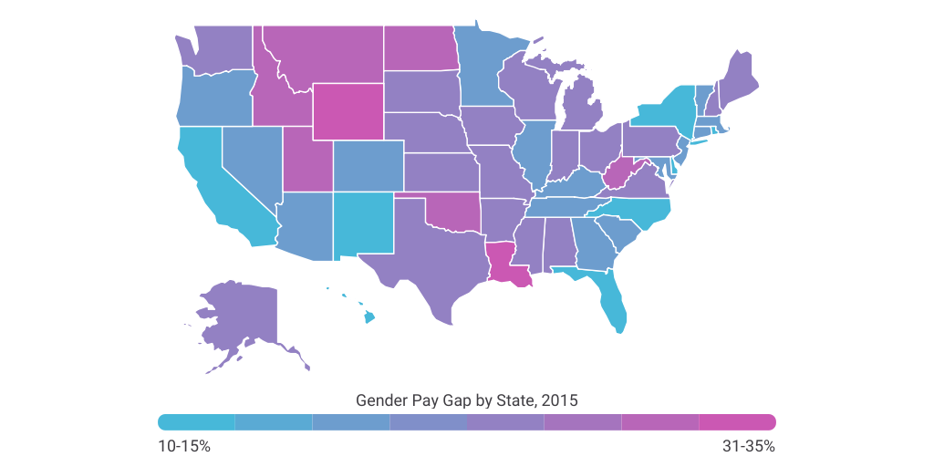 Gender Pay Gap by State Infogram