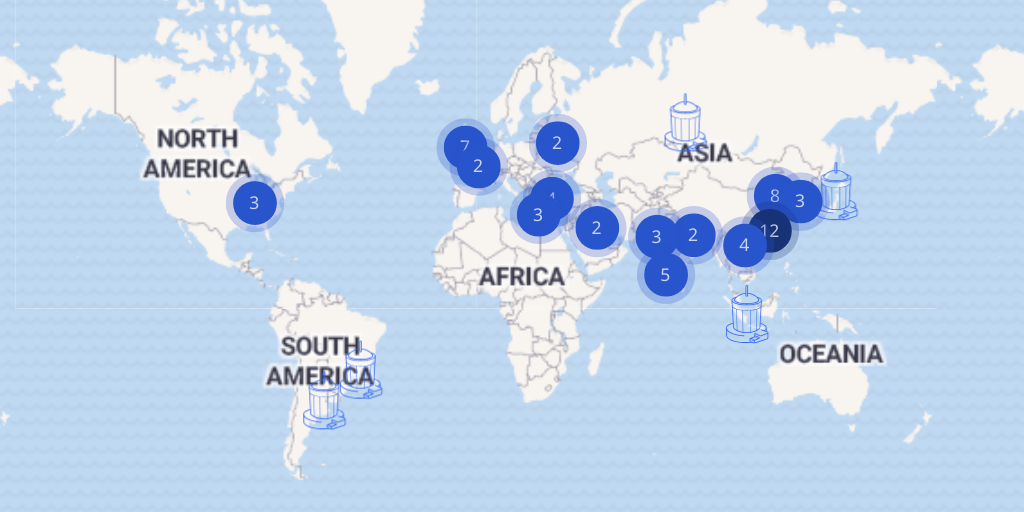 Carte des réacteurs nucléaires en chantier et en projet dans le monde ...