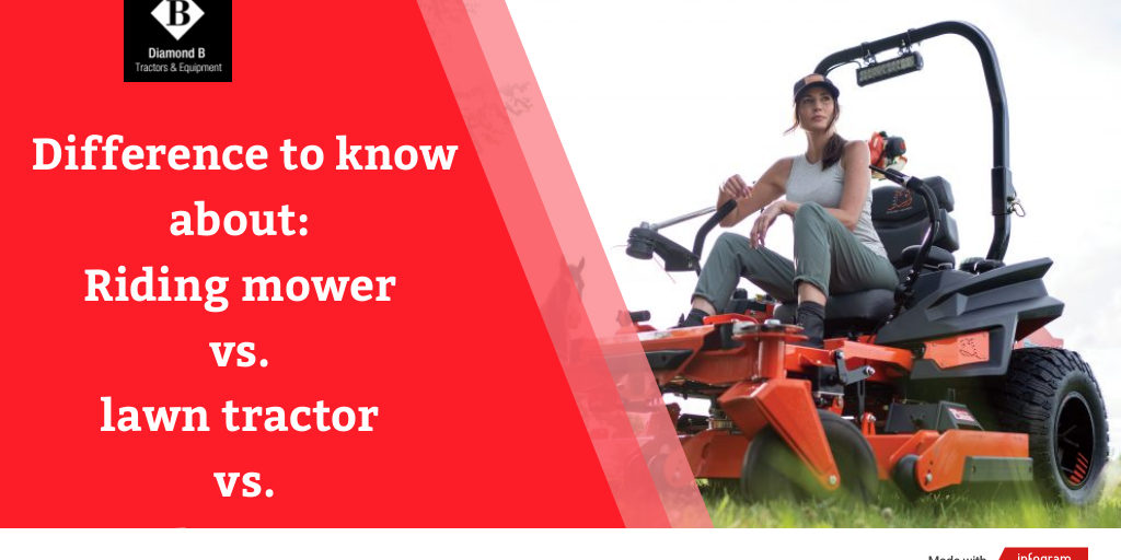 Riding Mower Vs. Lawn Tractor Vs. Garden Tractor Infogram