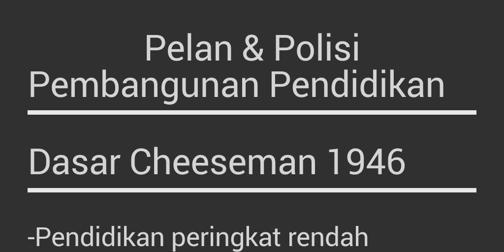 Pelan Polisi Pembangunan Pendidikan Infogram