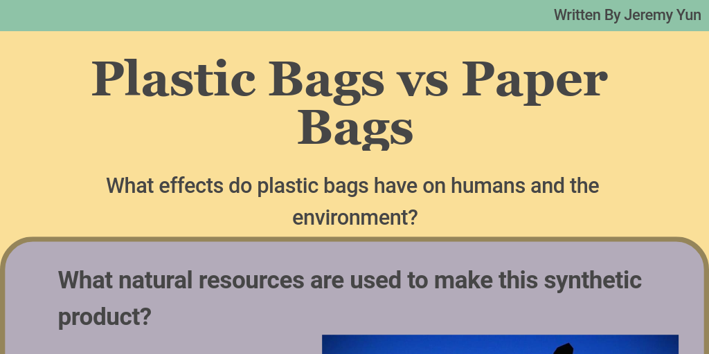 Plastic vs Paper Bags Infogram