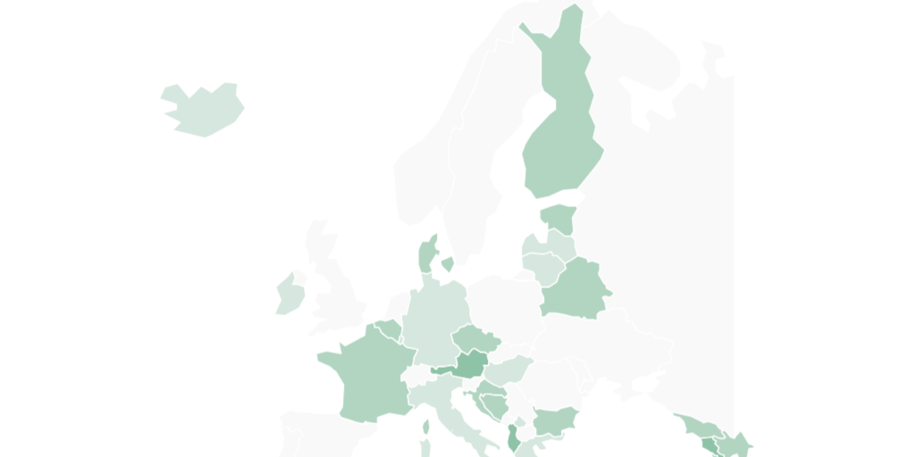 zemljevid Evrope - Infogram