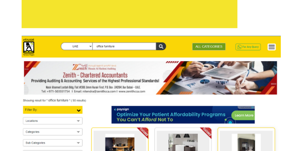 List of Office Furniture Suppliers & Manufacturers in UAE by Mustakim