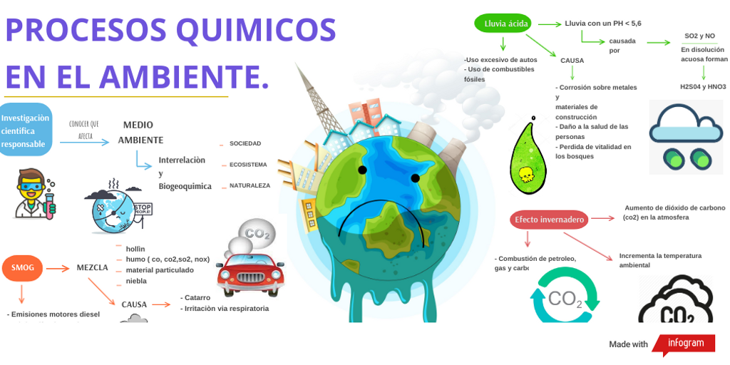 infografia procesos quimicos en el ambiente - Infogram