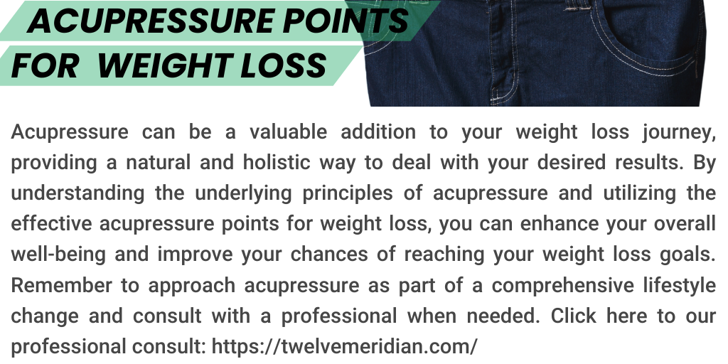Acupressure Points for weight losing Infogram