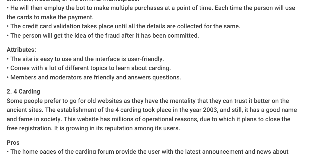 Complete Guide On The Complete List Of Various Carding sites by