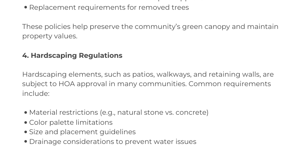Hoa Lawn Care Requirements
