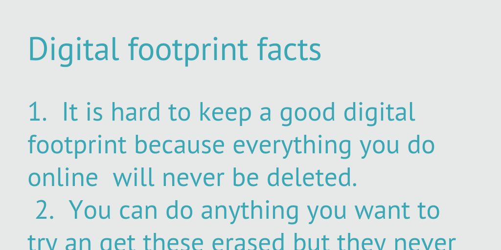 Digital footprint facts/infographics Infogram