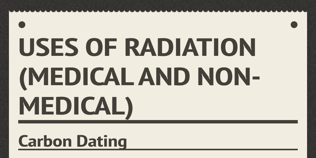 Uses of Radiation (Medical and nonmedical) Infogram