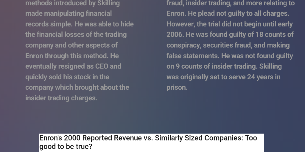 Enron Infographic by Brett Meyers - Infogram