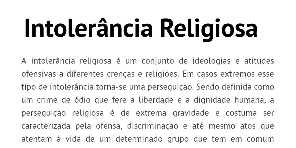 Intolerância Religiosa by Riquelme Soares - Infogram