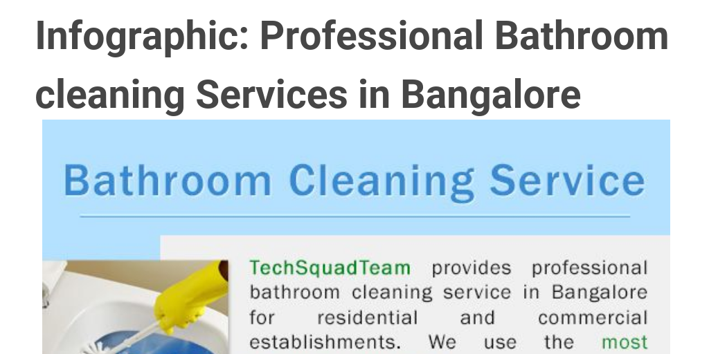 Infographic Professional Bathroom cleaning Services in Bangalore