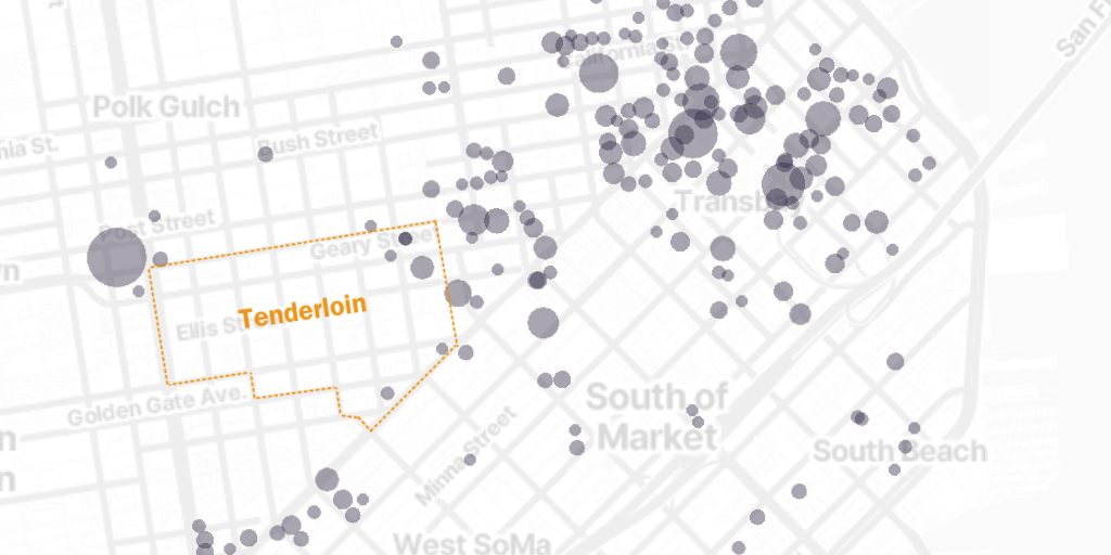 Figure 1: San Francisco properties with an assessed value $100 million or more