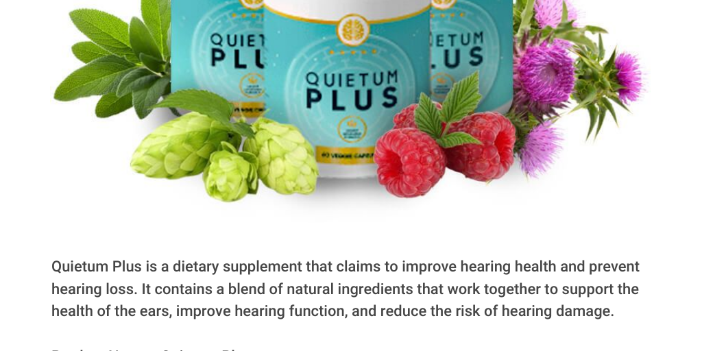Quietum Plus Can hearing loss ever be restored? Infogram