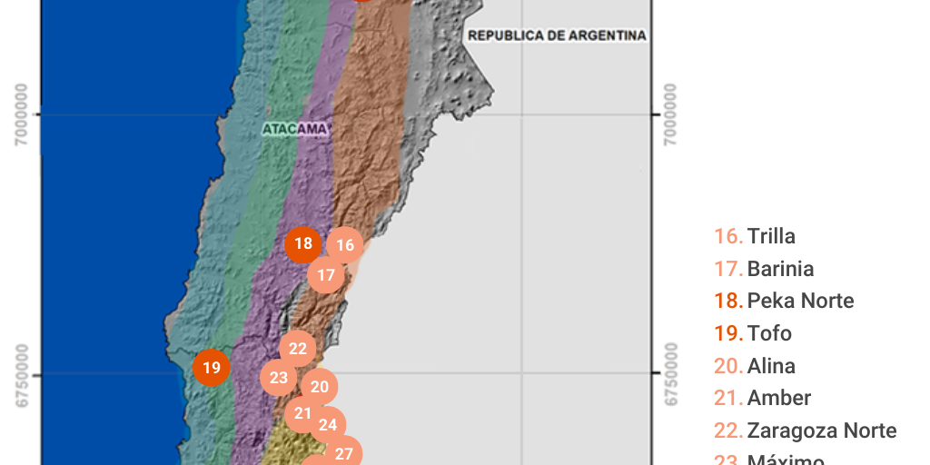 Mapa Exploraciones by Codelco Team - Infogram
