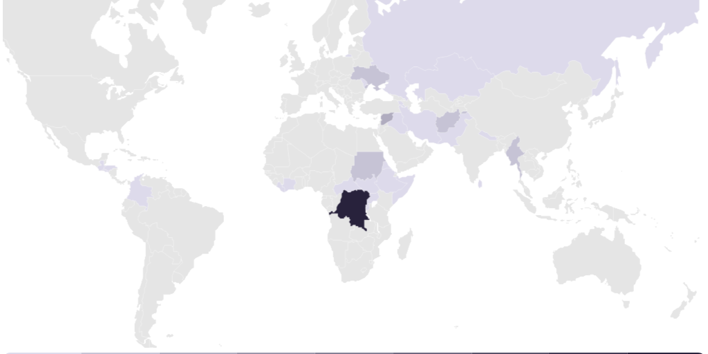 Figure 7: Countries of Nationality For U.S. Refugees, 2021