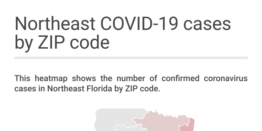 Northeast Florida COVID19 cases by ZIP code by Gary Mills Infogram