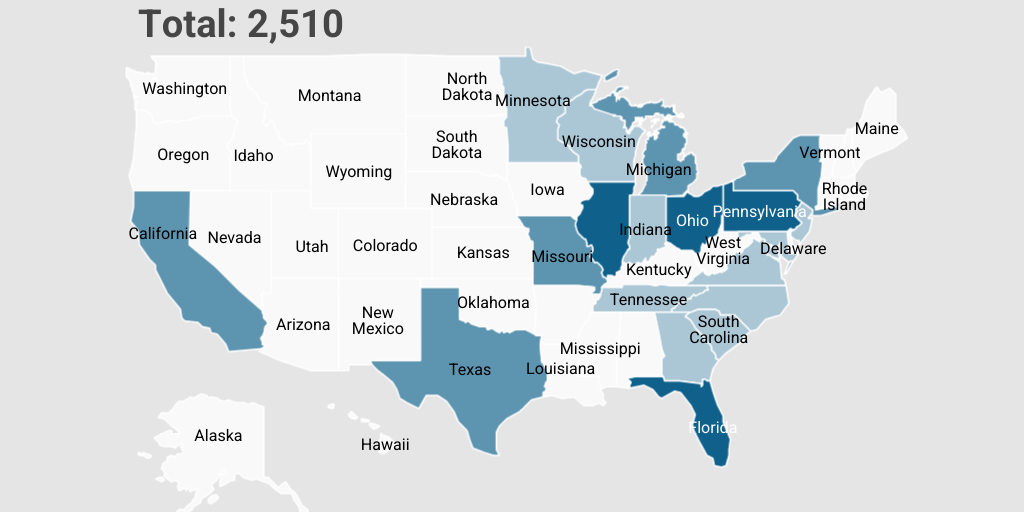 Aldi Stores by State Infogram