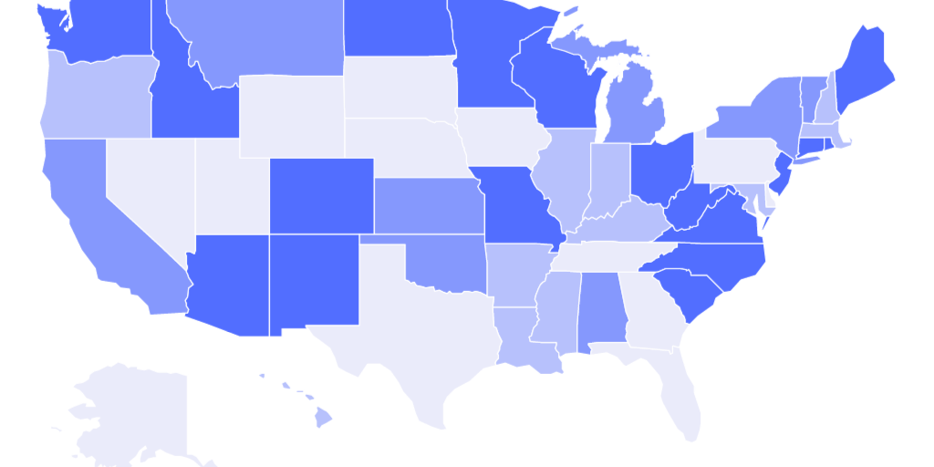 Standard Deduction by State, 2023 by Megan Filbin Infogram