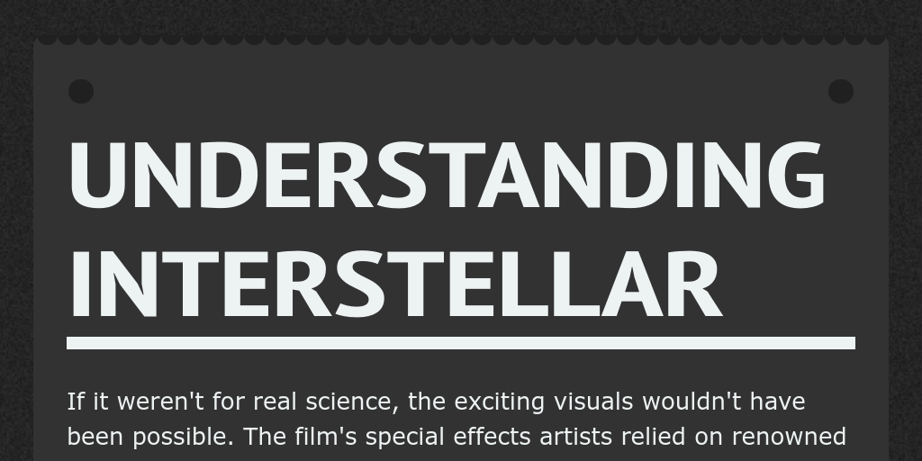 Understanding Interstellar Infogram