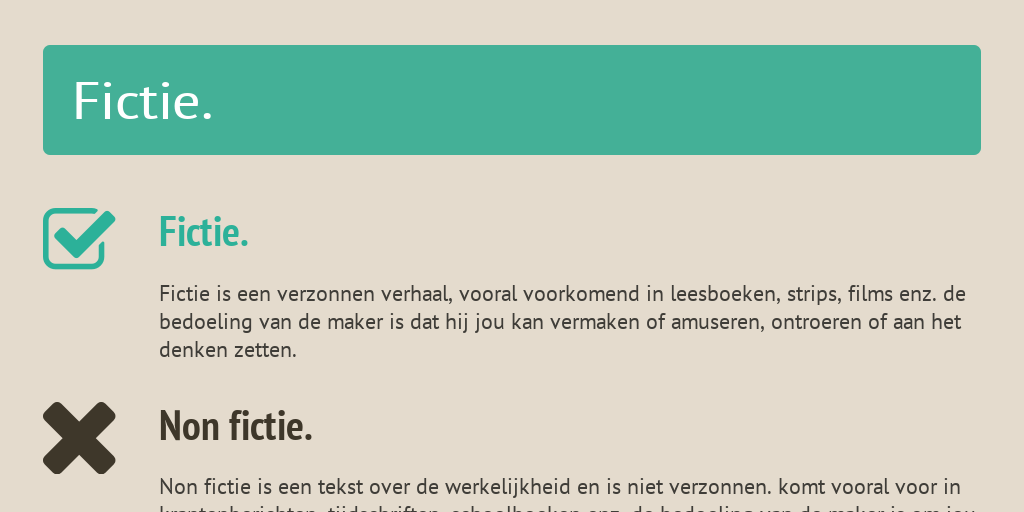 fictie/non fictie - Infogram