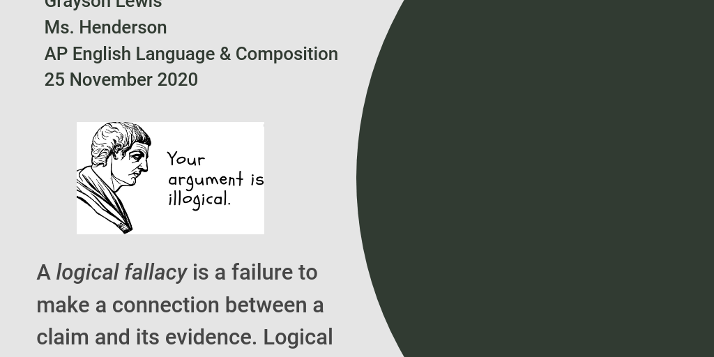 Logical Fallacies Infographic by Grayson Lewis - Infogram