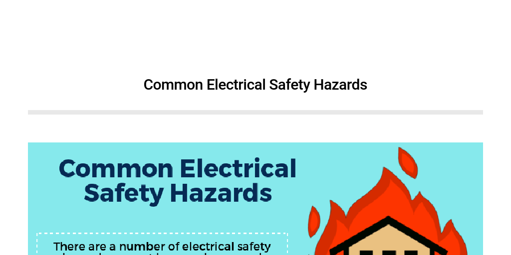 Common Electrical Safety Hazards Infogram