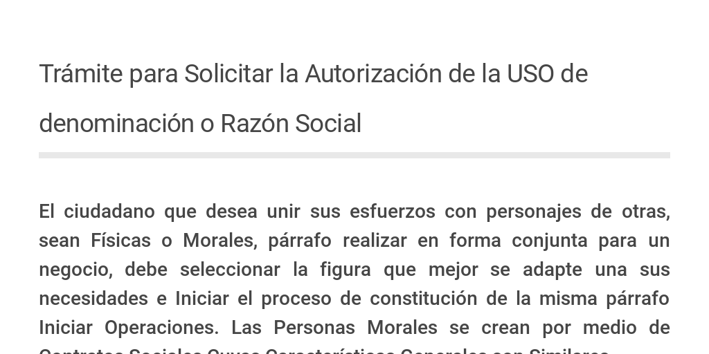 Trámite para solicitar la autorización de uso de denominación o razón