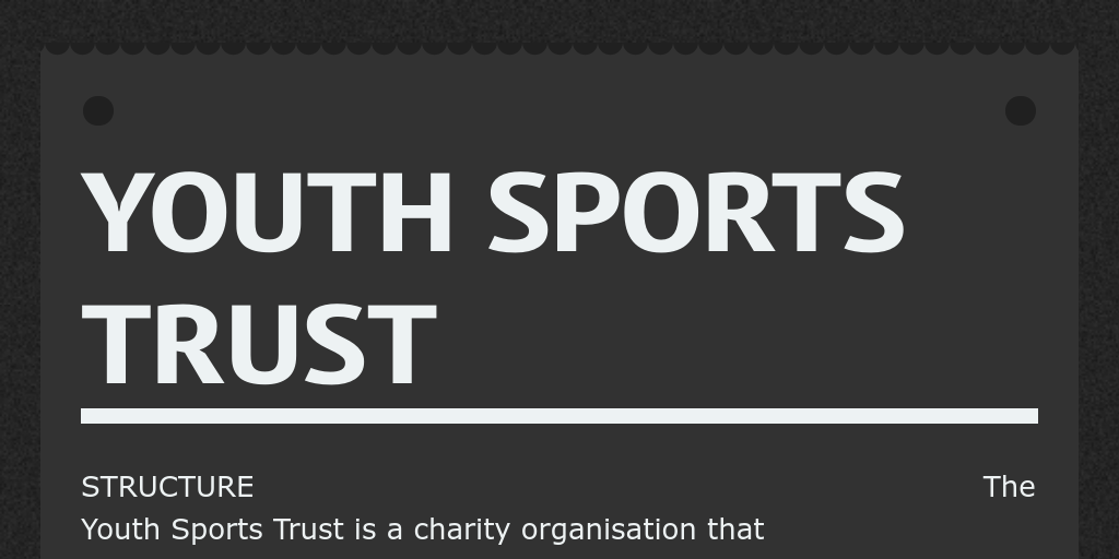 youth sports trust Infogram