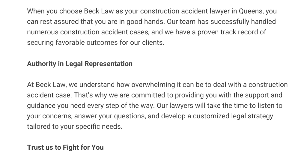 Construction Accident Lawyer in Queens by Beck Law - Infogram