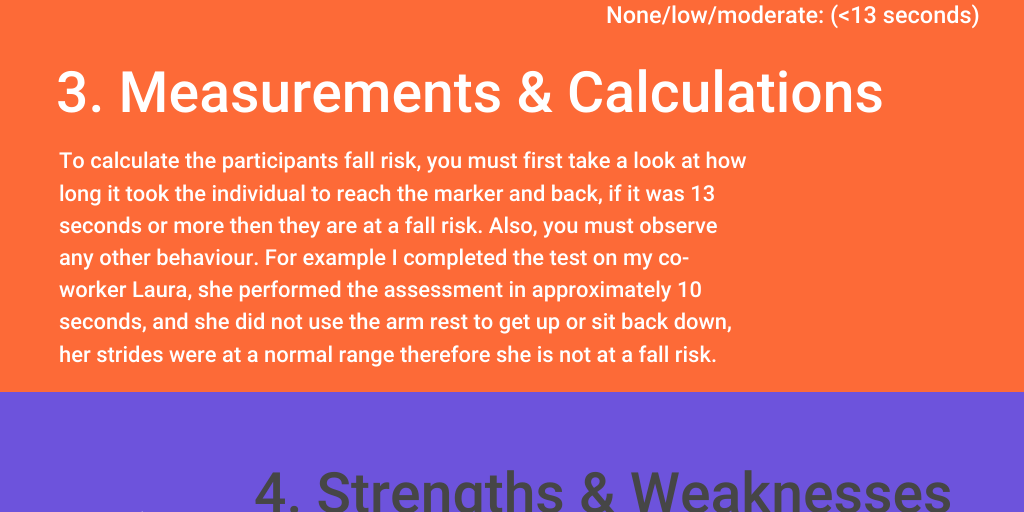 TUG Test Infographic by Tamara Gonzalez - Infogram