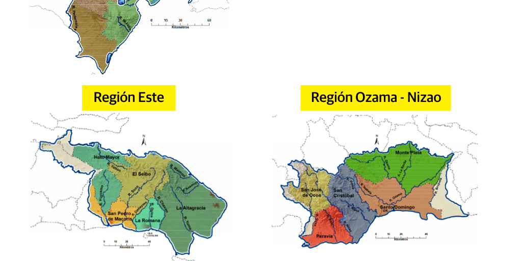 Mapa de las regiones hidrográficas de República Dominicana by Grupo ...