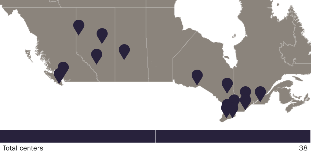 Figure 5: Overdose prevention centers in Canada