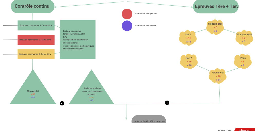 Infographie notes bac - Infogram
