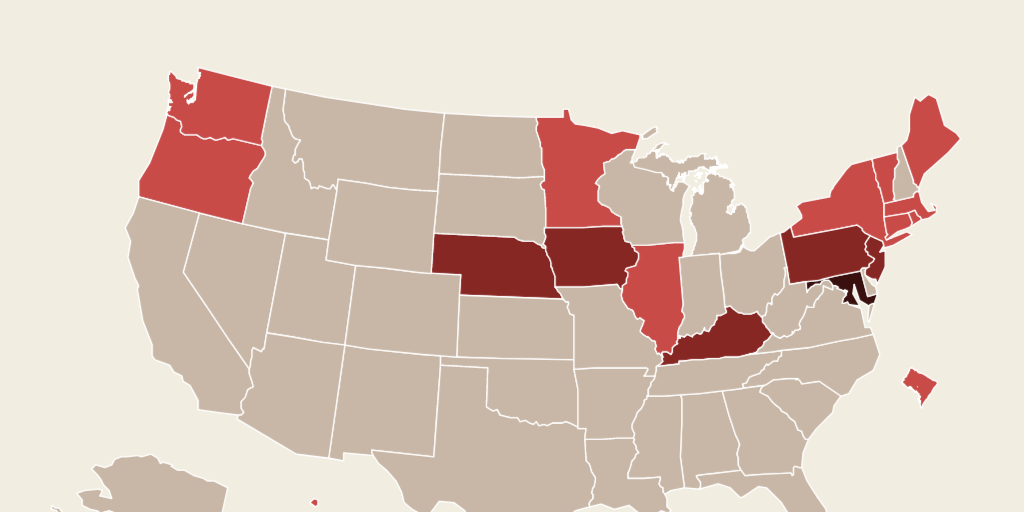States With Estate or Inheritance Taxes by Linda Dono Infogram
