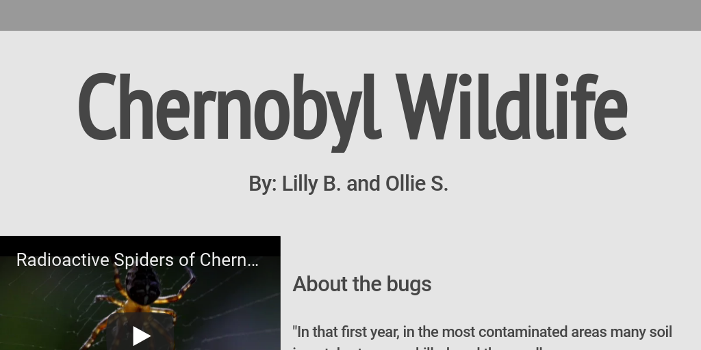 Chernobyl Wildlife by Lilly B. - Infogram