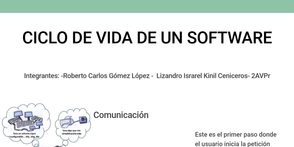 CICLO DE VIDA DE UN SOFTWARE - Infogram