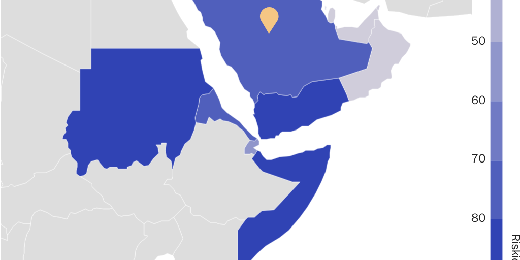 Figures 4.1-4.4: Neighborhood risk map for Saudi Arabia