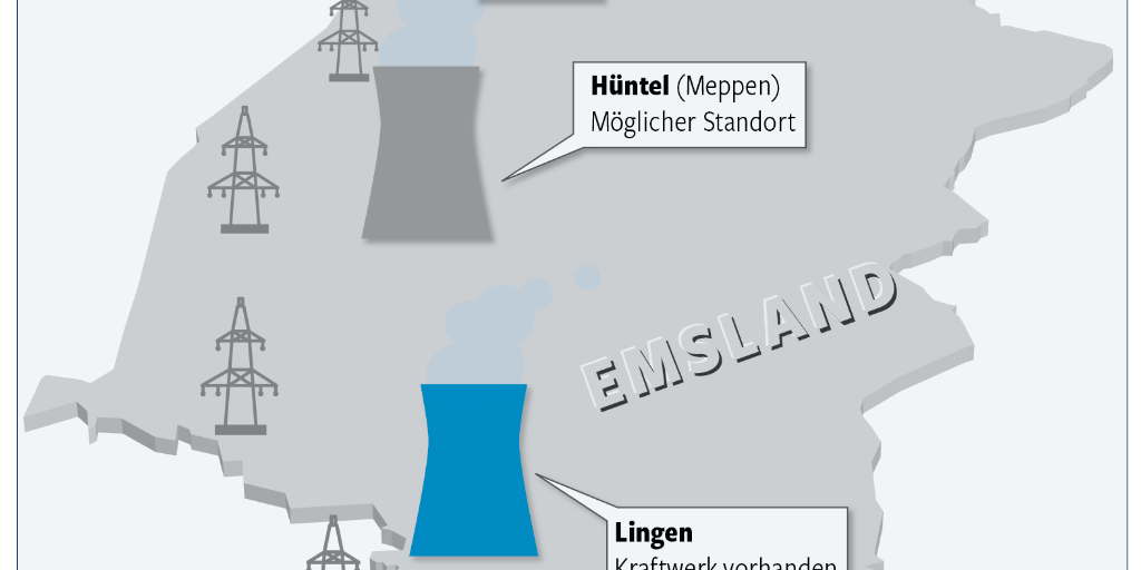 Mögliche Standorte für Gaskraftwerke im Emsland by NOZMHN Infogram