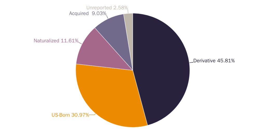 Figure 2: Immigration Detainers for Publicly Identified U.S. Citizens by Citizenship Type