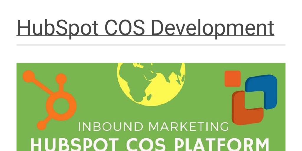 HubSpot COS Platform | HubSpot Templates by eSparkBiz Team - Infogram
