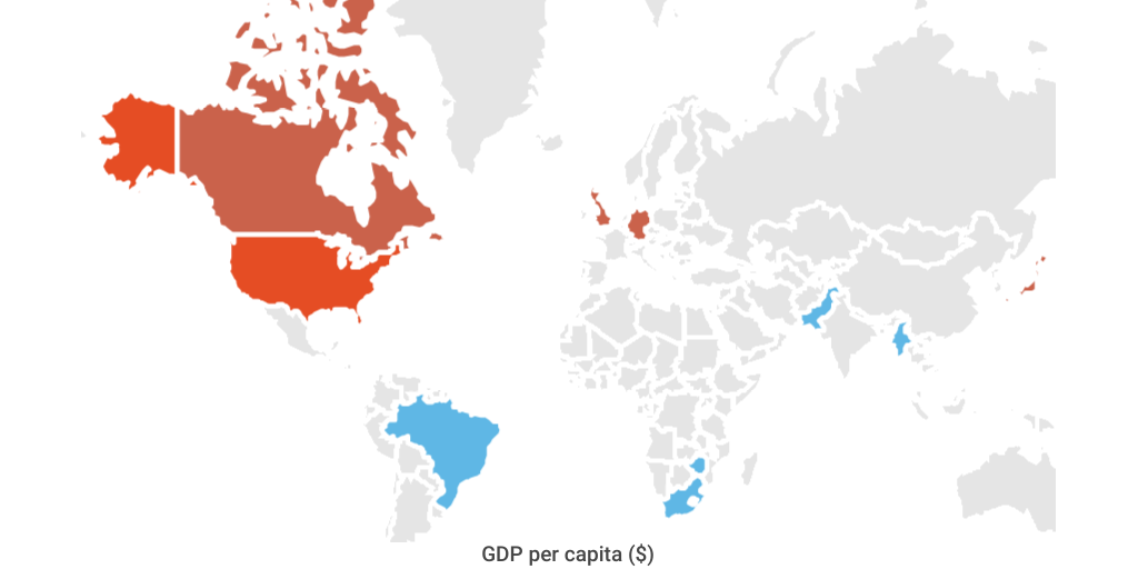 Countries by GDP per capita by Jia Liang Chia - Infogram