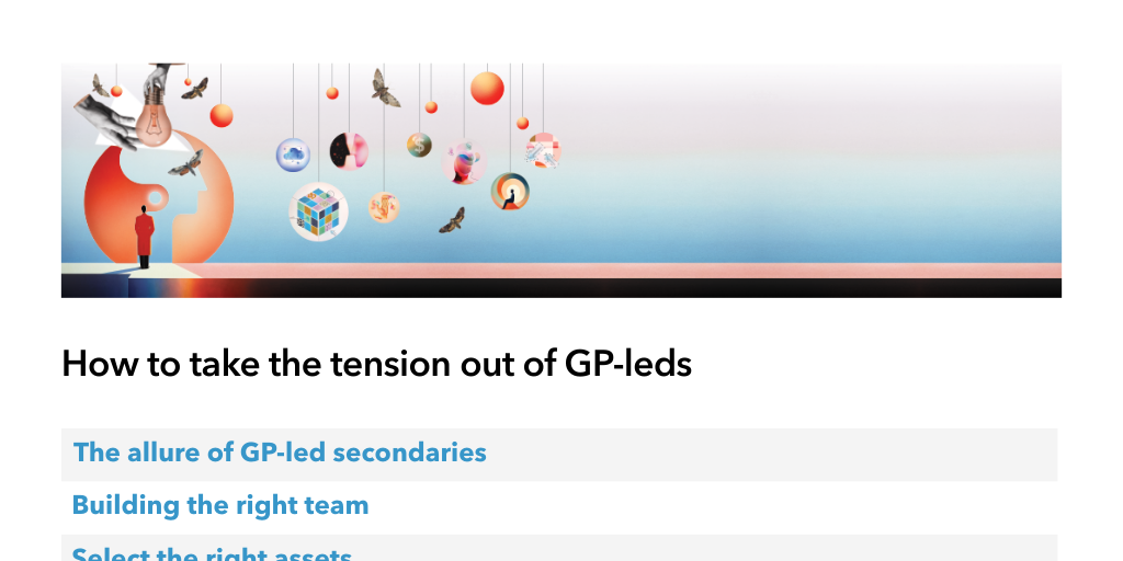 GPled secondaries cover story 2024 linkbox by Private Equity