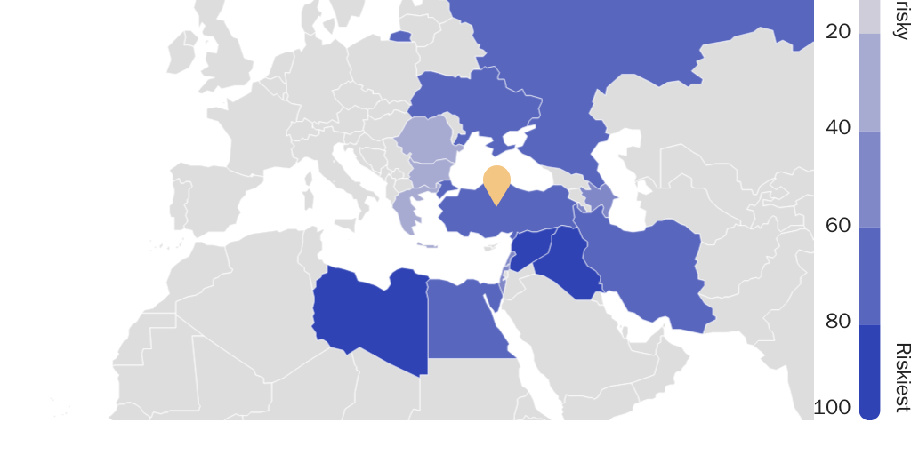 Figure 3.1-3.4: Neighborhood risk map for Turkey