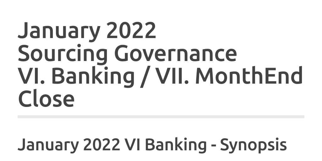 January 2022 HRV - VI Banking / VII Month End Close - Infogram