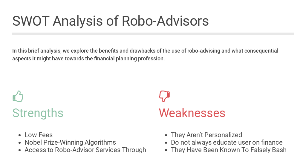 SWOT Analysis by Tommy Marquez - Infogram