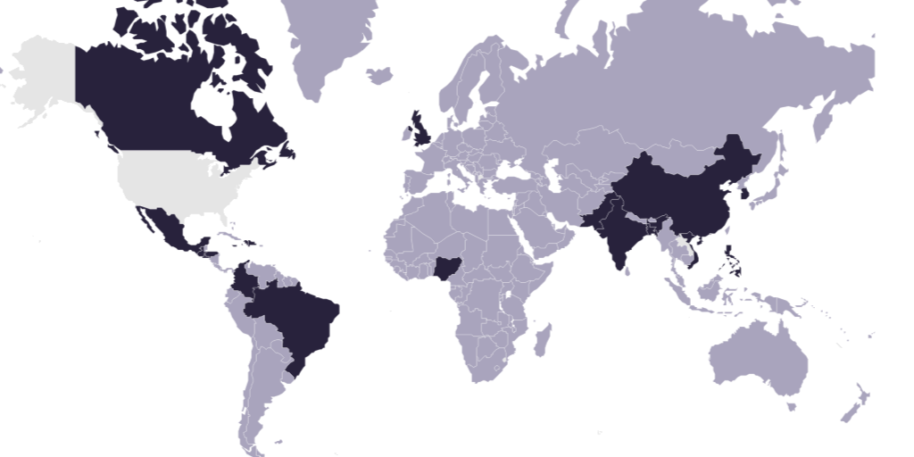 Figure 9: Countries ineligible for the diversity visa lottery for FY 2023