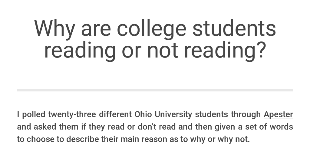 College Students Readers vs NonReaders Chart Infogram